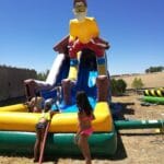 Tobogán eskiador piscina